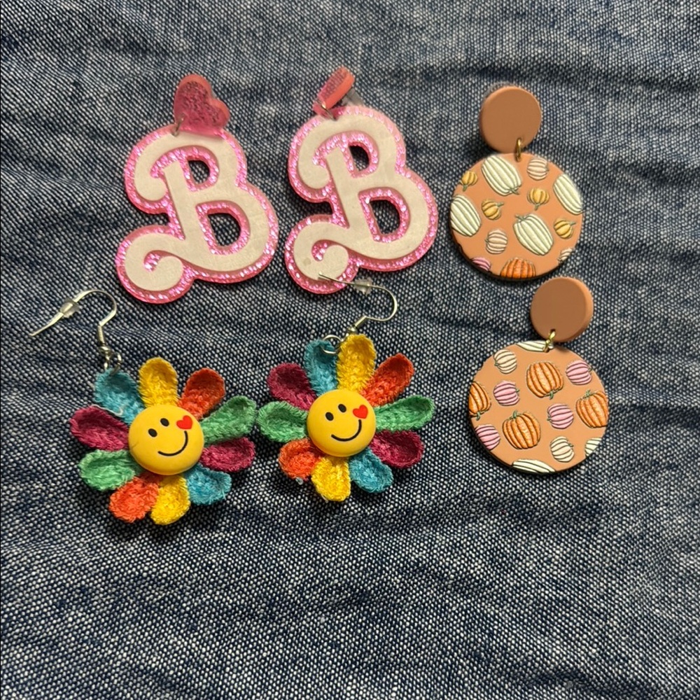 Fun Funky Earrings Lot